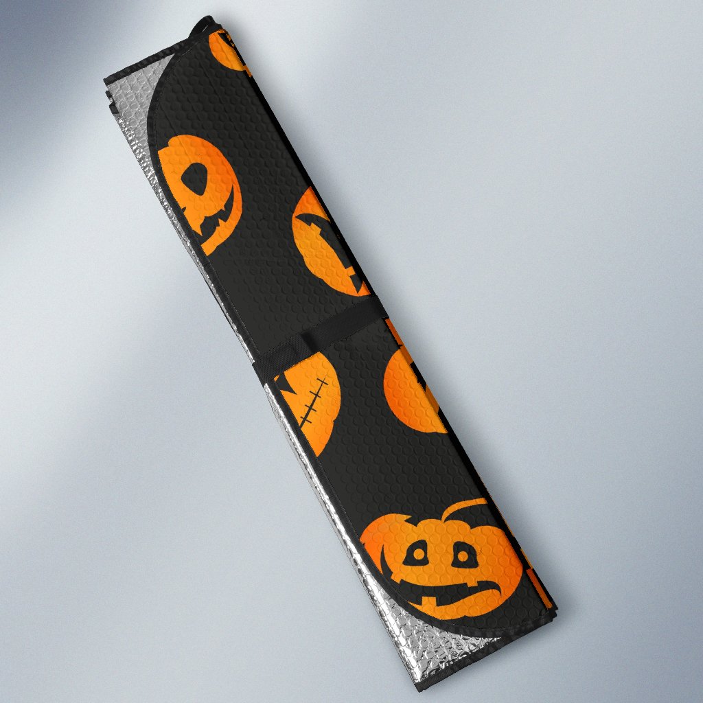 Pumpkin Halloween Pattern Print Car Sun Shade-grizzshop