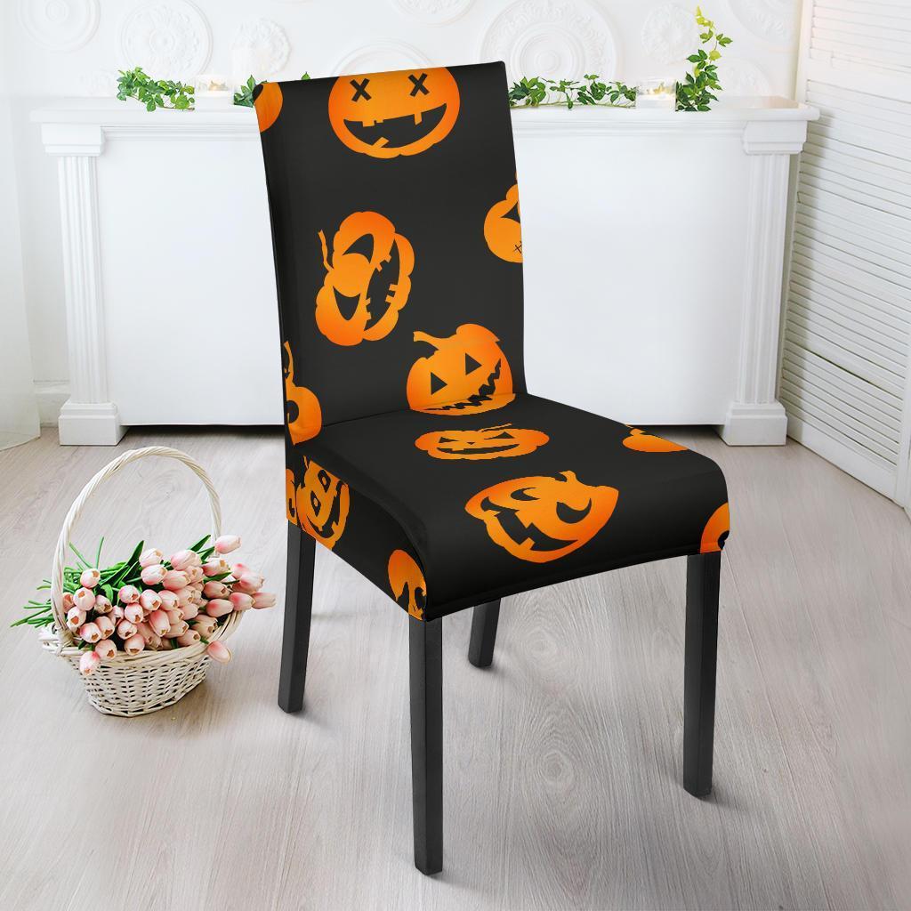 Pumpkin Halloween Pattern Print Chair Cover-grizzshop