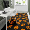 Pumpkin Halloween Pattern Print Floor Mat-grizzshop