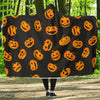 Pumpkin Halloween Pattern Print Hooded Blanket-grizzshop