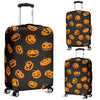 Pumpkin Halloween Pattern Print Luggage Cover Protector-grizzshop