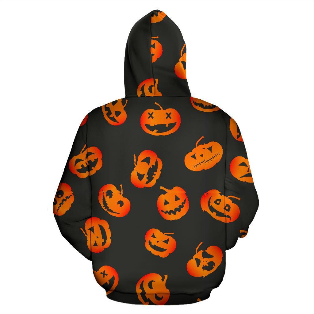 Pumpkin Halloween Pattern Print Men Women Pullover Hoodie-grizzshop