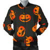 Pumpkin Halloween Pattern Print Men's Bomber Jacket-grizzshop