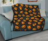 Pumpkin Halloween Pattern Print Quilt-grizzshop