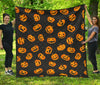 Pumpkin Halloween Pattern Print Quilt-grizzshop