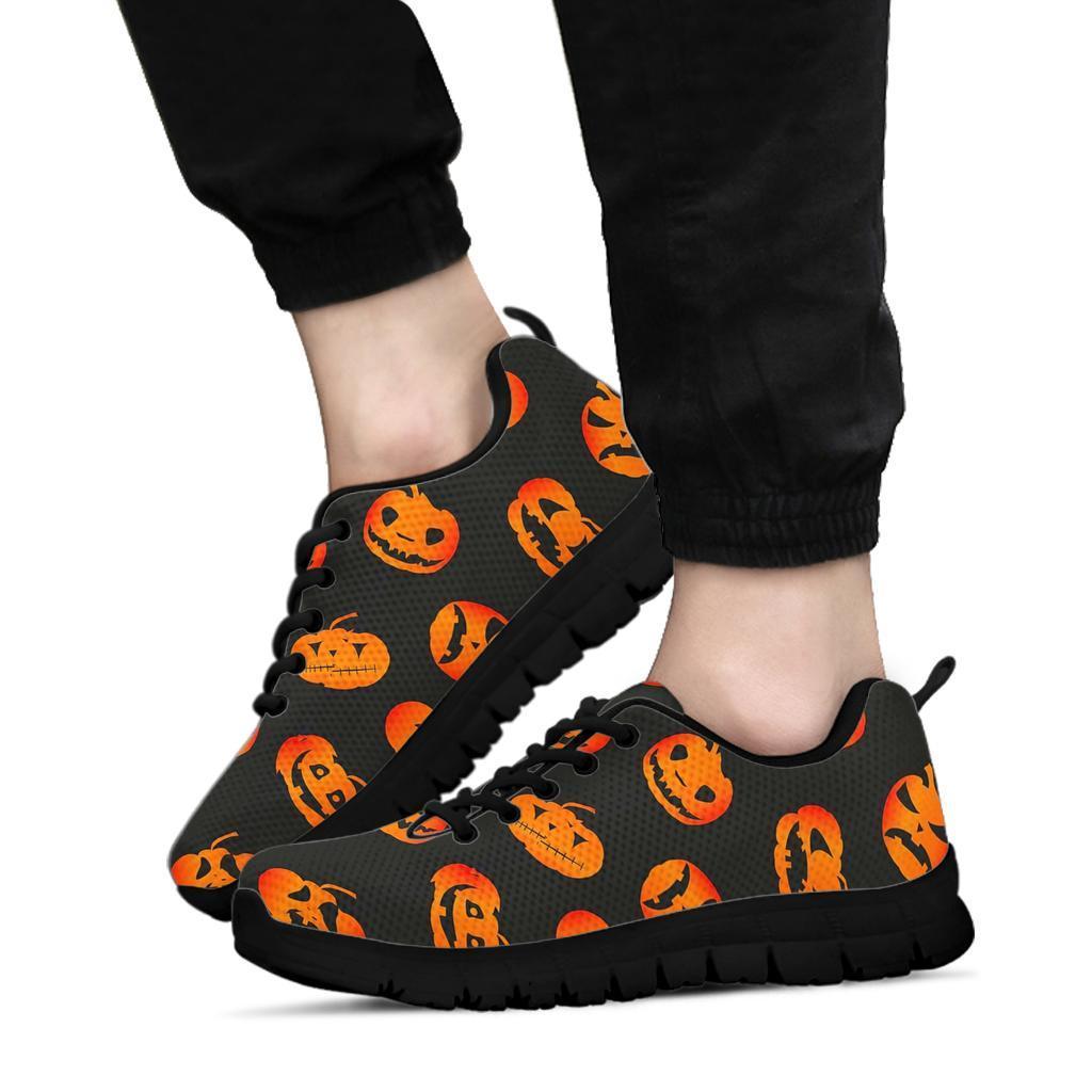 Pumpkin Halloween Pattern Print Sneaker Shoes For Men Women-grizzshop