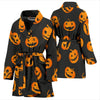 Pumpkin Halloween Pattern Print Women Long Robe-grizzshop