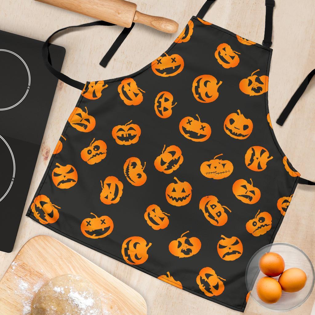 Pumpkin Halloween Pattern Print Women's Apron-grizzshop