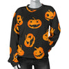 Pumpkin Halloween Pattern Print Women's Sweatshirt-grizzshop