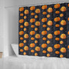 Pumpkin Halloween Print Pattern Bathroom Shower Curtain-grizzshop