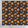 Pumpkin Halloween Print Pattern Bathroom Shower Curtain-grizzshop