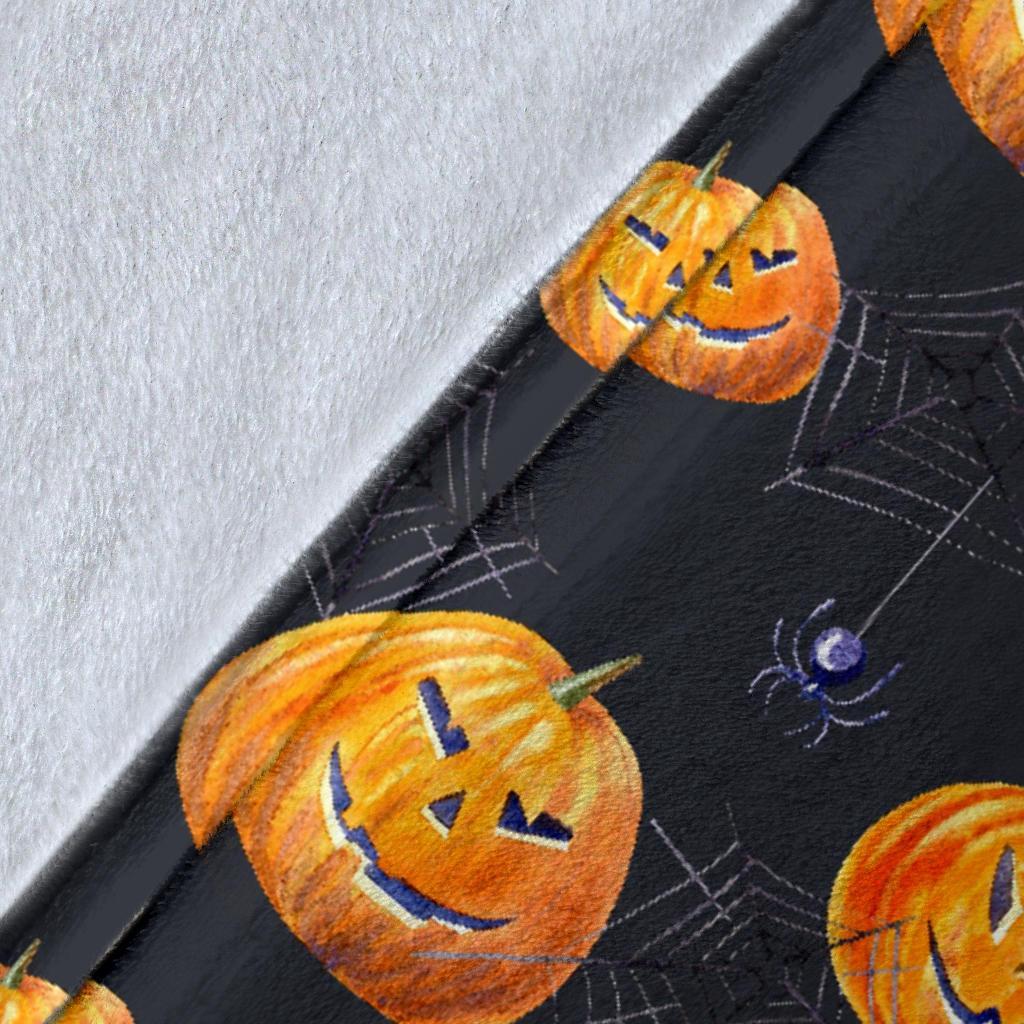 Pumpkin Halloween Print Pattern Blanket-grizzshop