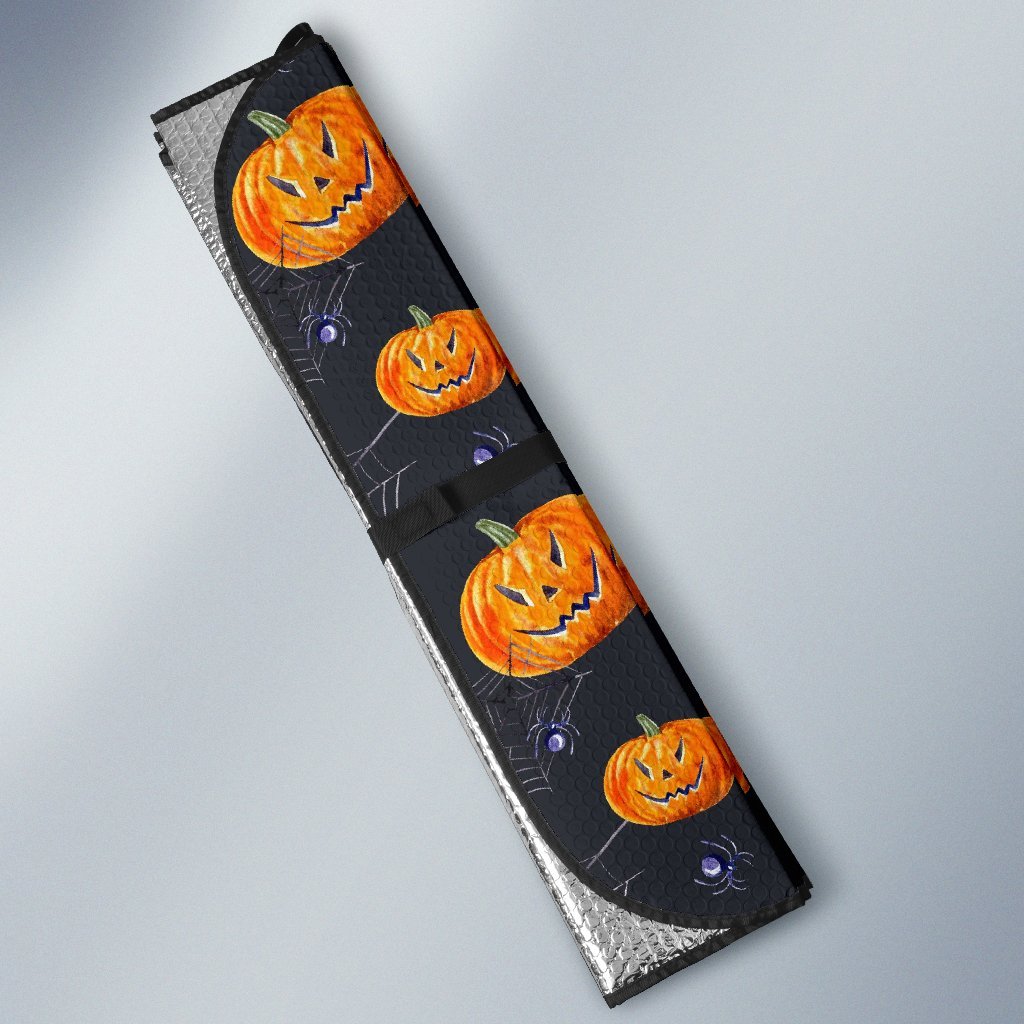 Pumpkin Halloween Print Pattern Car Sun Shade-grizzshop