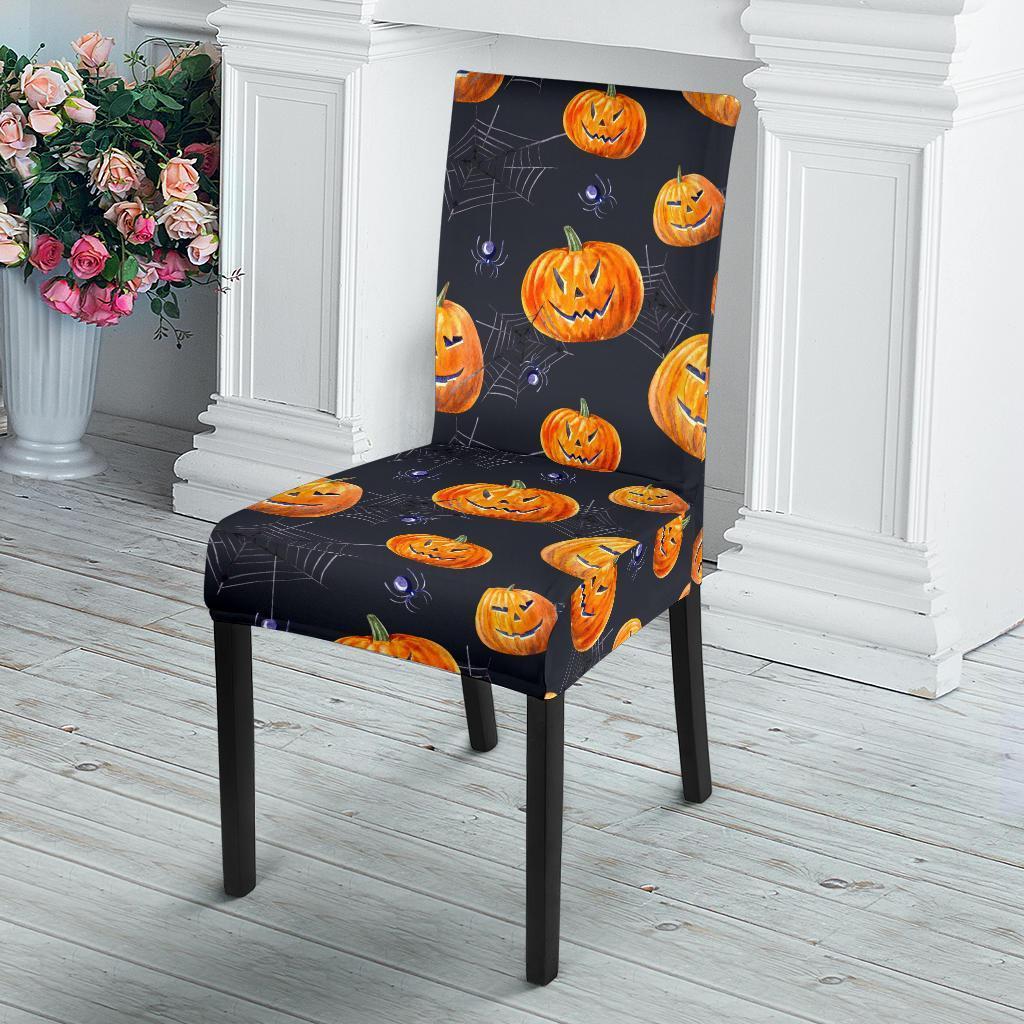 Pumpkin Halloween Print Pattern Chair Cover-grizzshop