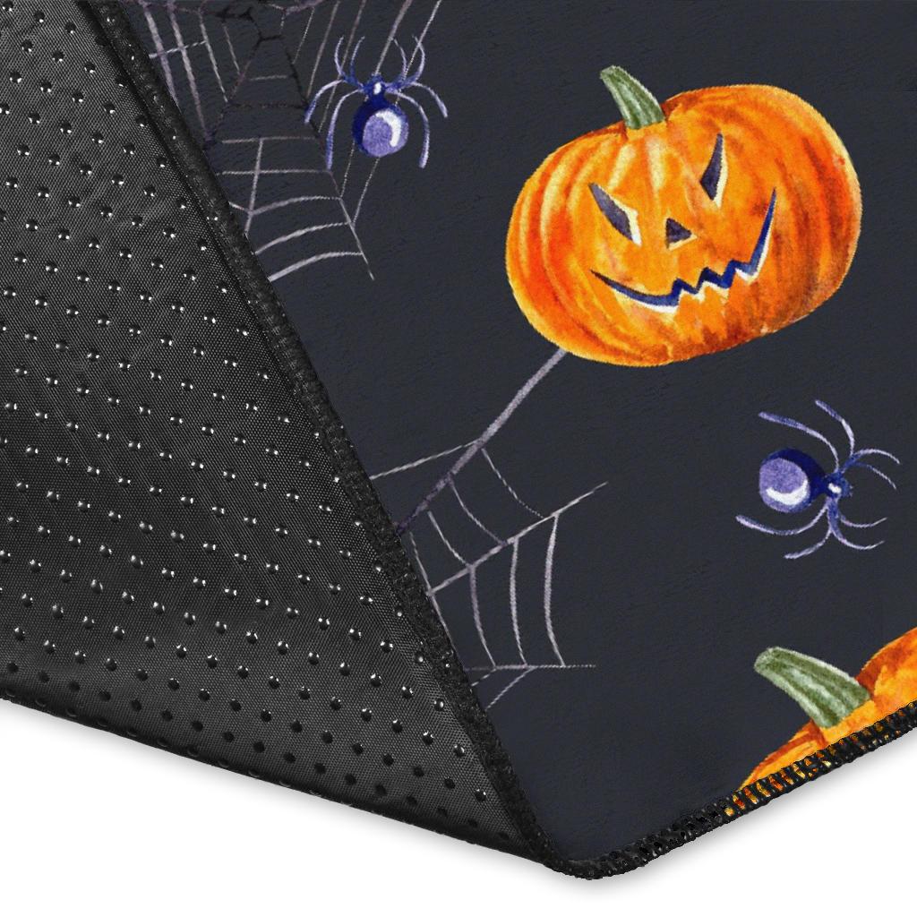 Pumpkin Halloween Print Pattern Floor Mat-grizzshop