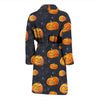 Pumpkin Halloween Print Pattern Men Long Robe-grizzshop