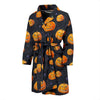 Pumpkin Halloween Print Pattern Men Long Robe-grizzshop