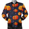 Pumpkin Halloween Print Pattern Men's Bomber Jacket-grizzshop