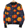 Pumpkin Halloween Print Pattern Men's Bomber Jacket-grizzshop