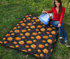 Pumpkin Halloween Print Pattern Quilt-grizzshop