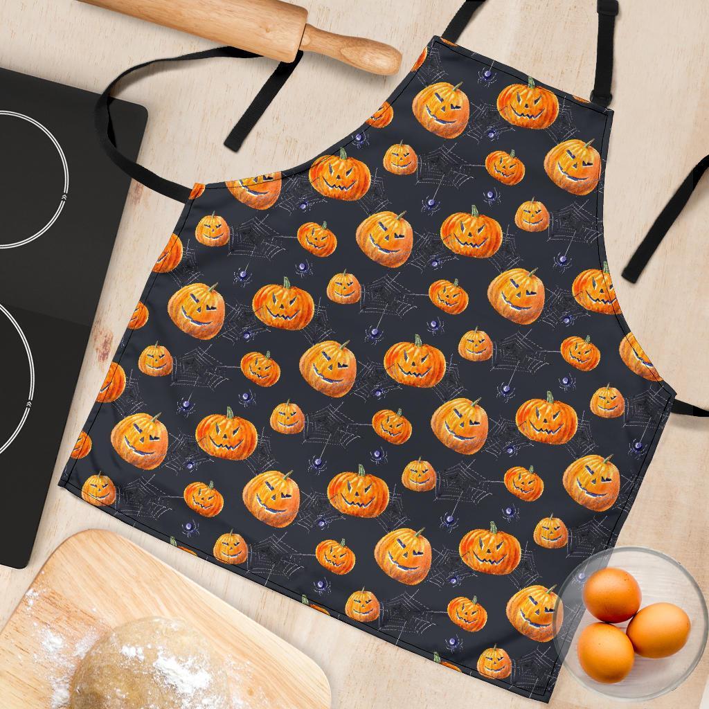 Pumpkin Halloween Print Pattern Women's Apron-grizzshop