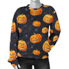 Pumpkin Halloween Print Pattern Women's Sweatshirt-grizzshop