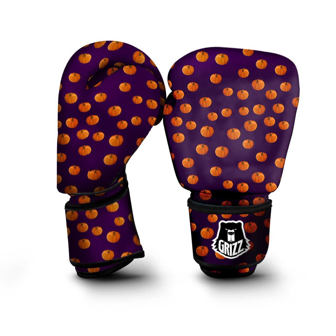 Pumpkin Little Print Pattern Boxing Gloves-grizzshop