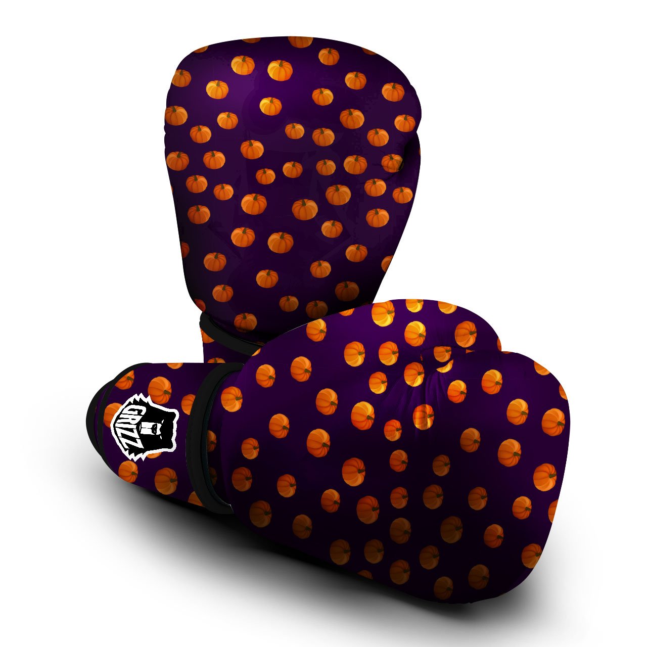 Pumpkin Little Print Pattern Boxing Gloves-grizzshop