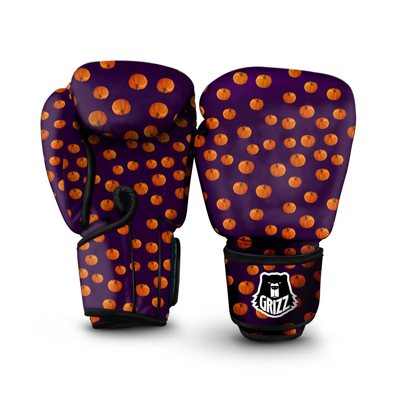 Pumpkin Little Print Pattern Boxing Gloves-grizzshop