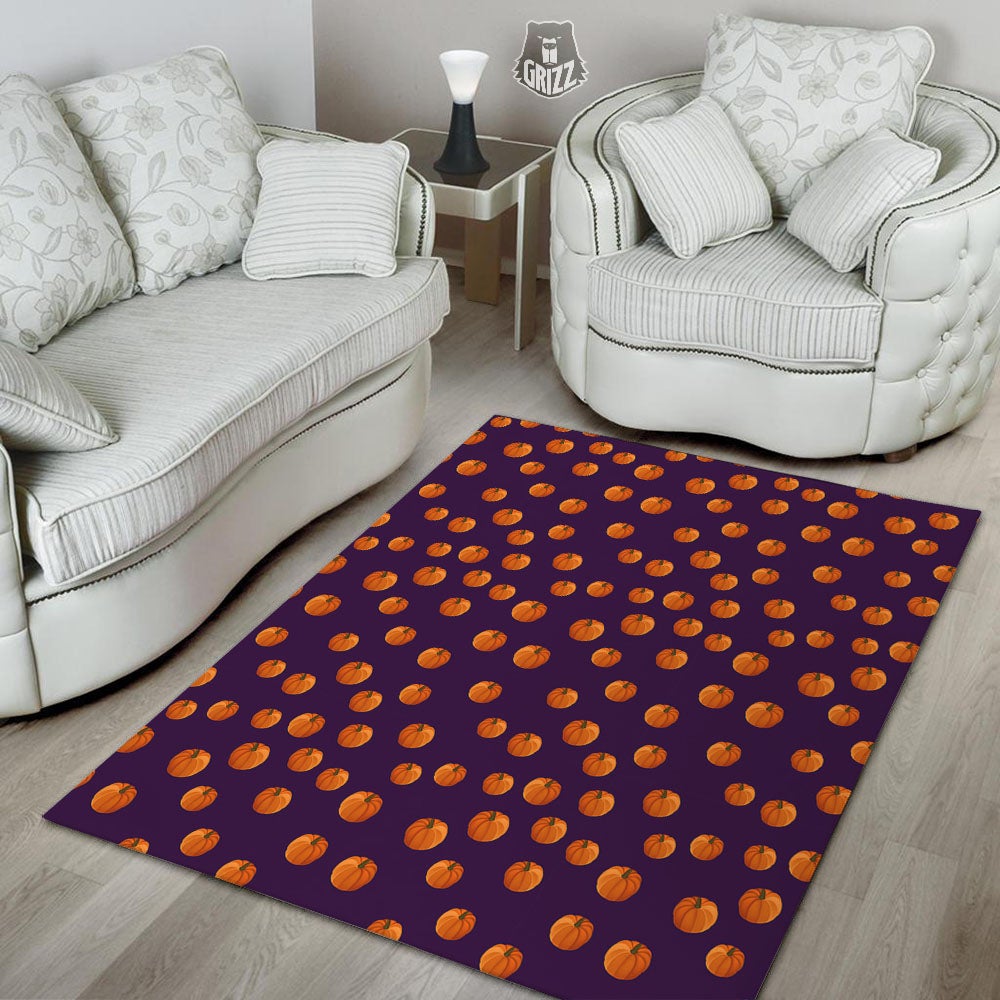 Pumpkin Little Print Pattern Floor Mat-grizzshop