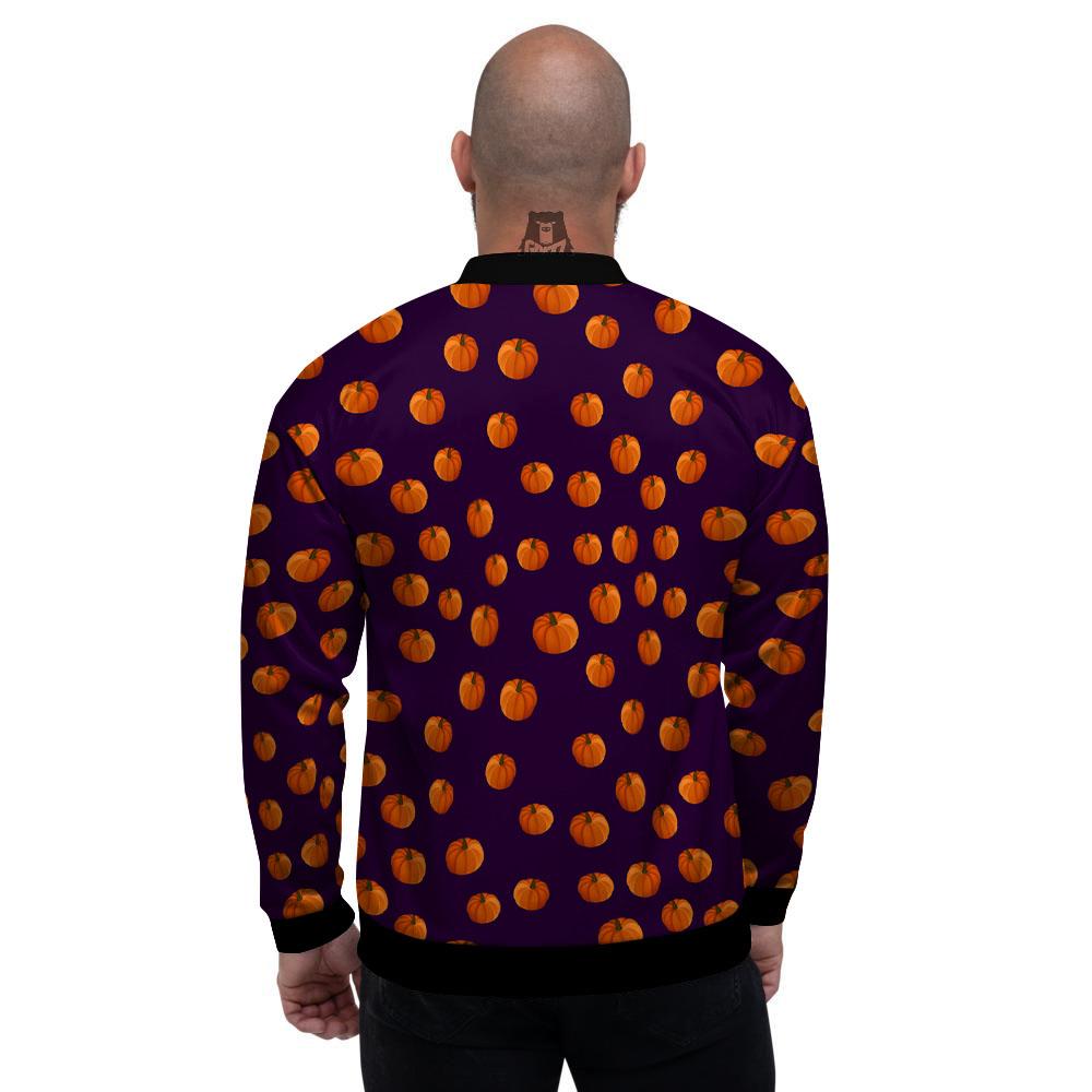 Pumpkin Little Print Pattern Men's Bomber Jacket-grizzshop