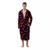 Pumpkin Little Print Pattern Men's Robe-grizzshop