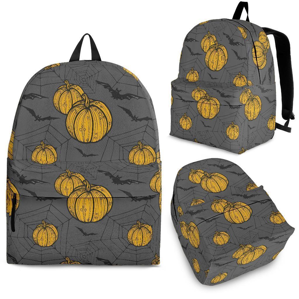 Pumpkin Pattern Print Backpack-grizzshop