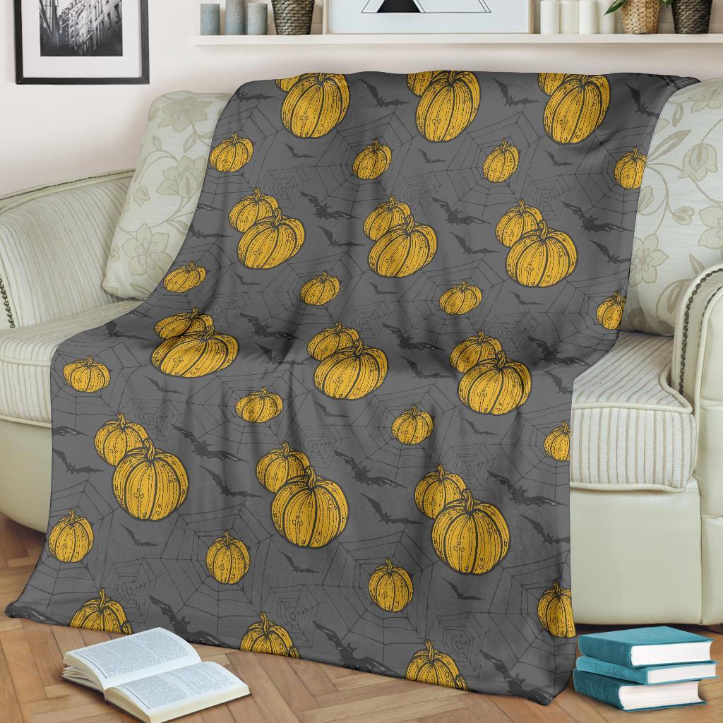 Pumpkin Pattern Print Blanket-grizzshop