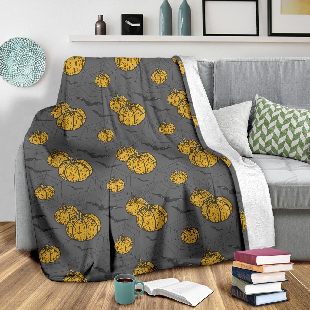 Pumpkin Pattern Print Blanket-grizzshop