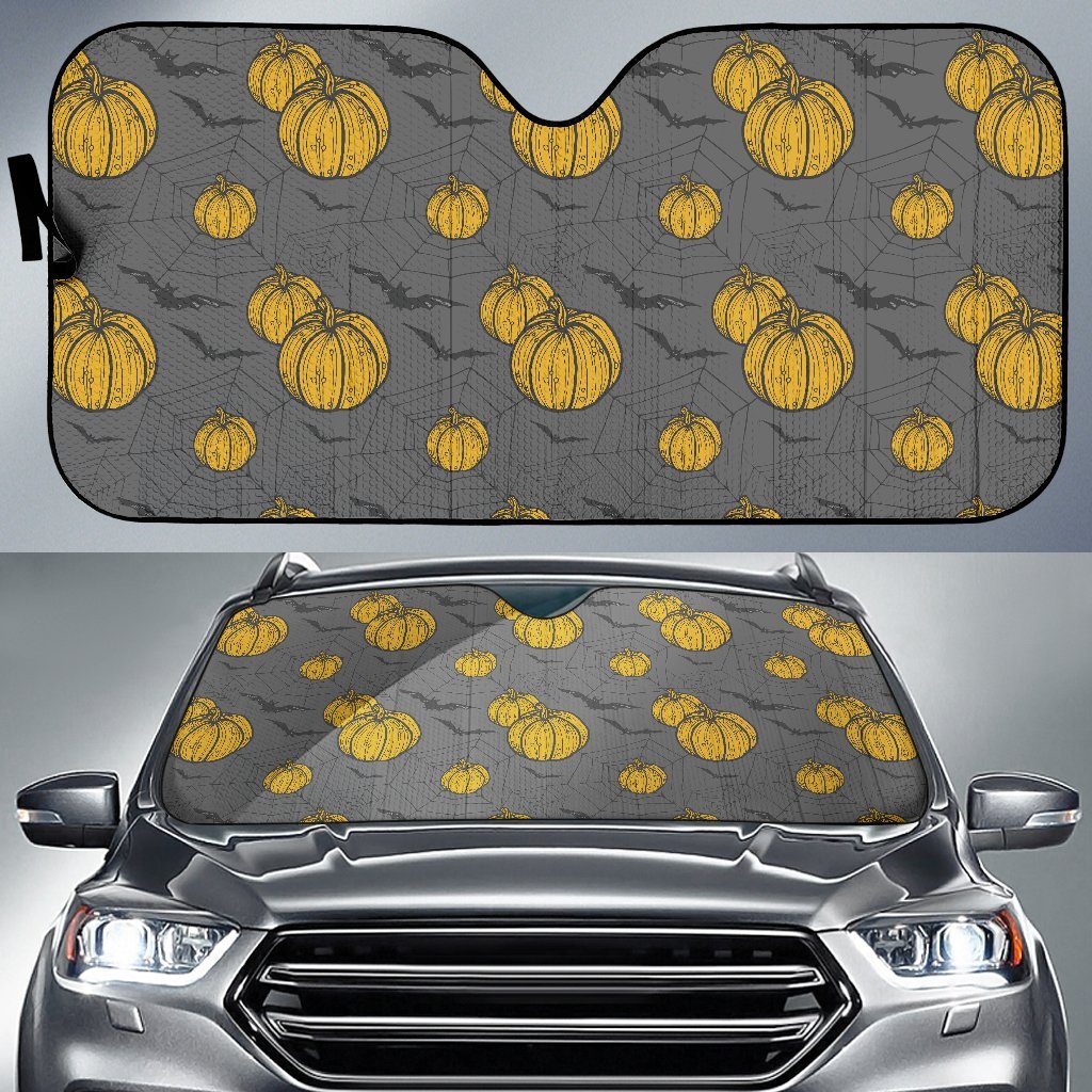 Pumpkin Pattern Print Car Sun Shade-grizzshop