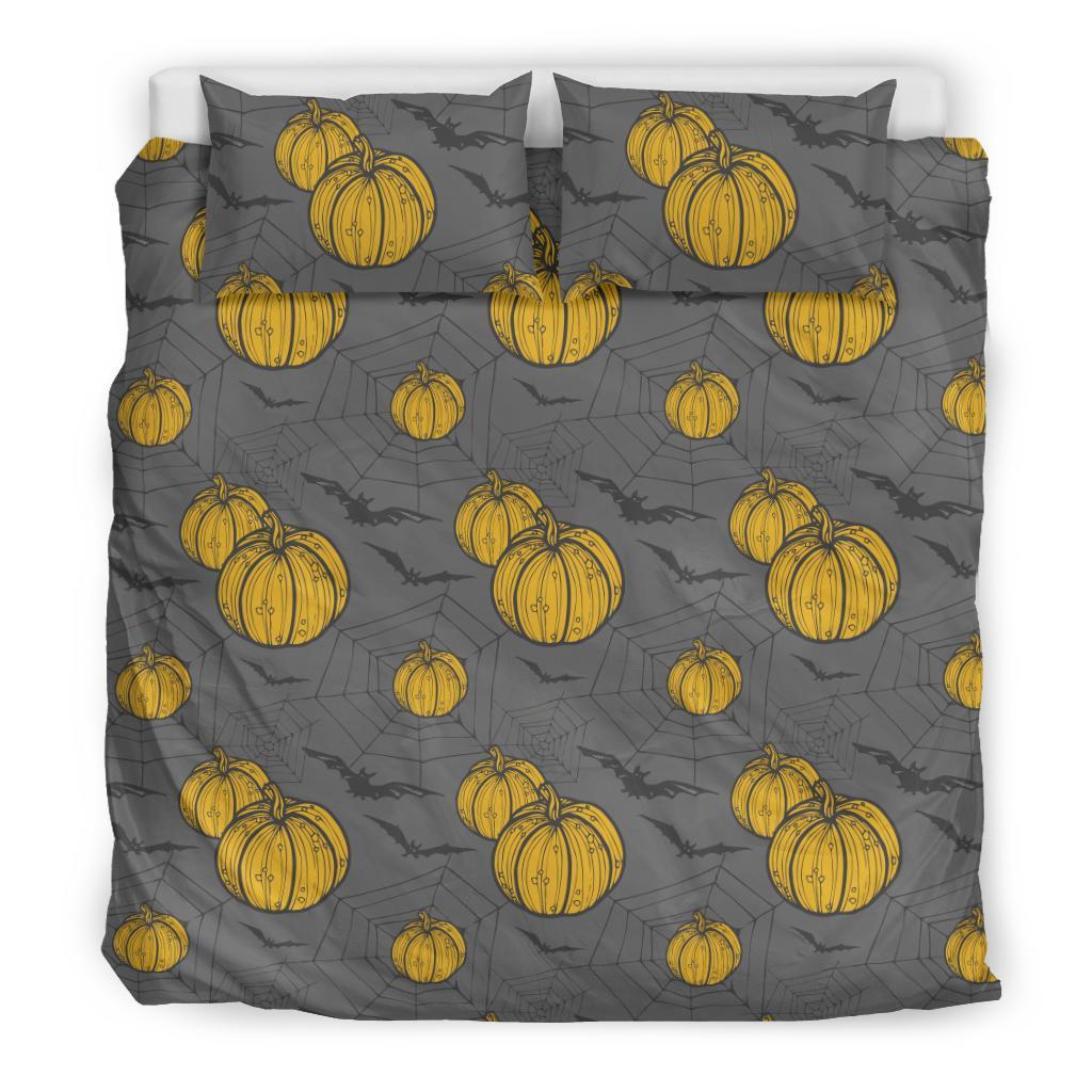 Pumpkin Pattern Print Duvet Cover Bedding Set-grizzshop