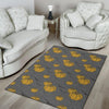 Pumpkin Pattern Print Floor Mat-grizzshop