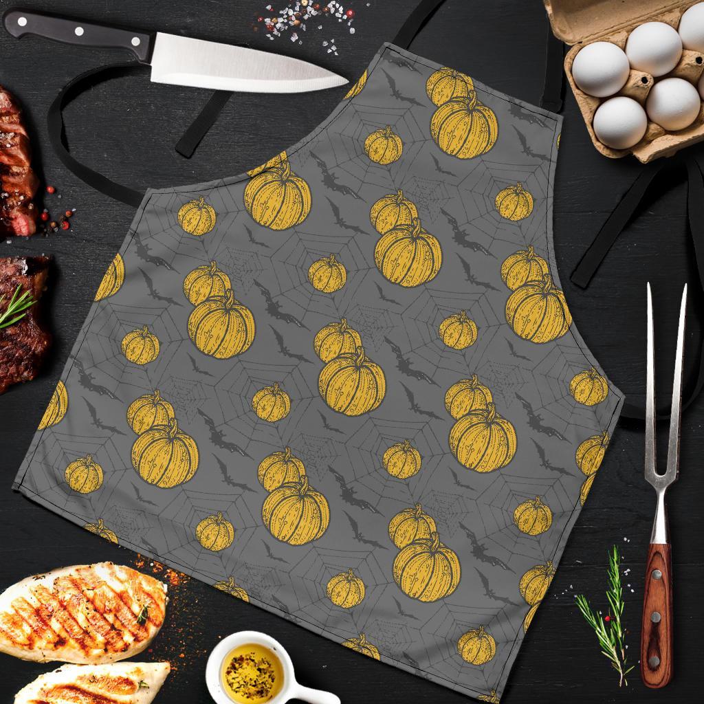 Pumpkin Pattern Print Men's Apron-grizzshop