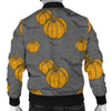 Pumpkin Pattern Print Men's Bomber Jacket-grizzshop