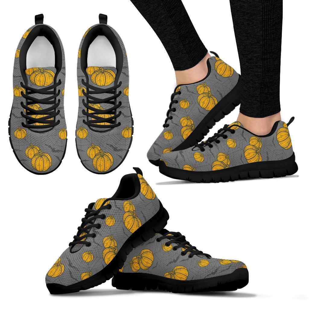 Pumpkin Pattern Print Sneaker Shoes For Men Women-grizzshop