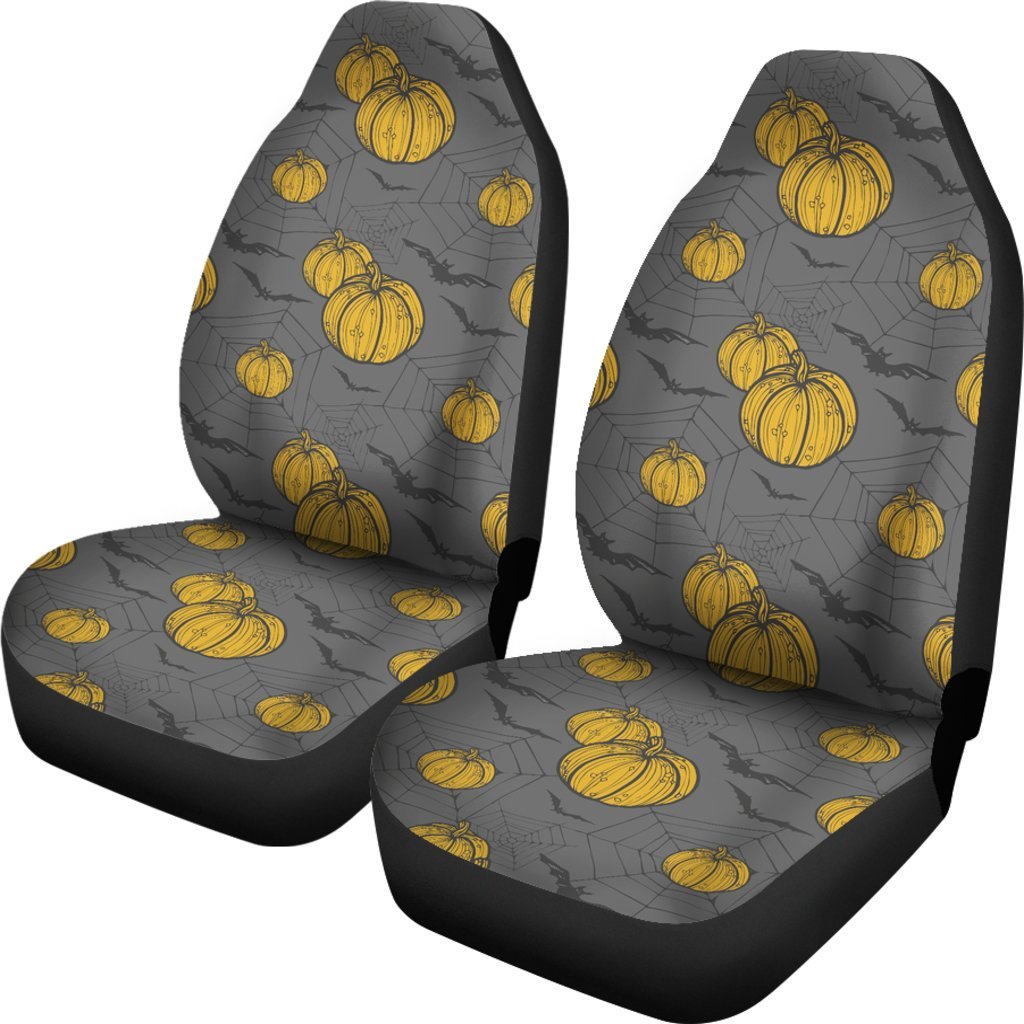 Pumpkin Pattern Print Universal Fit Car Seat Covers-grizzshop