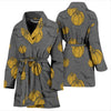 Pumpkin Pattern Print Women Long Robe-grizzshop