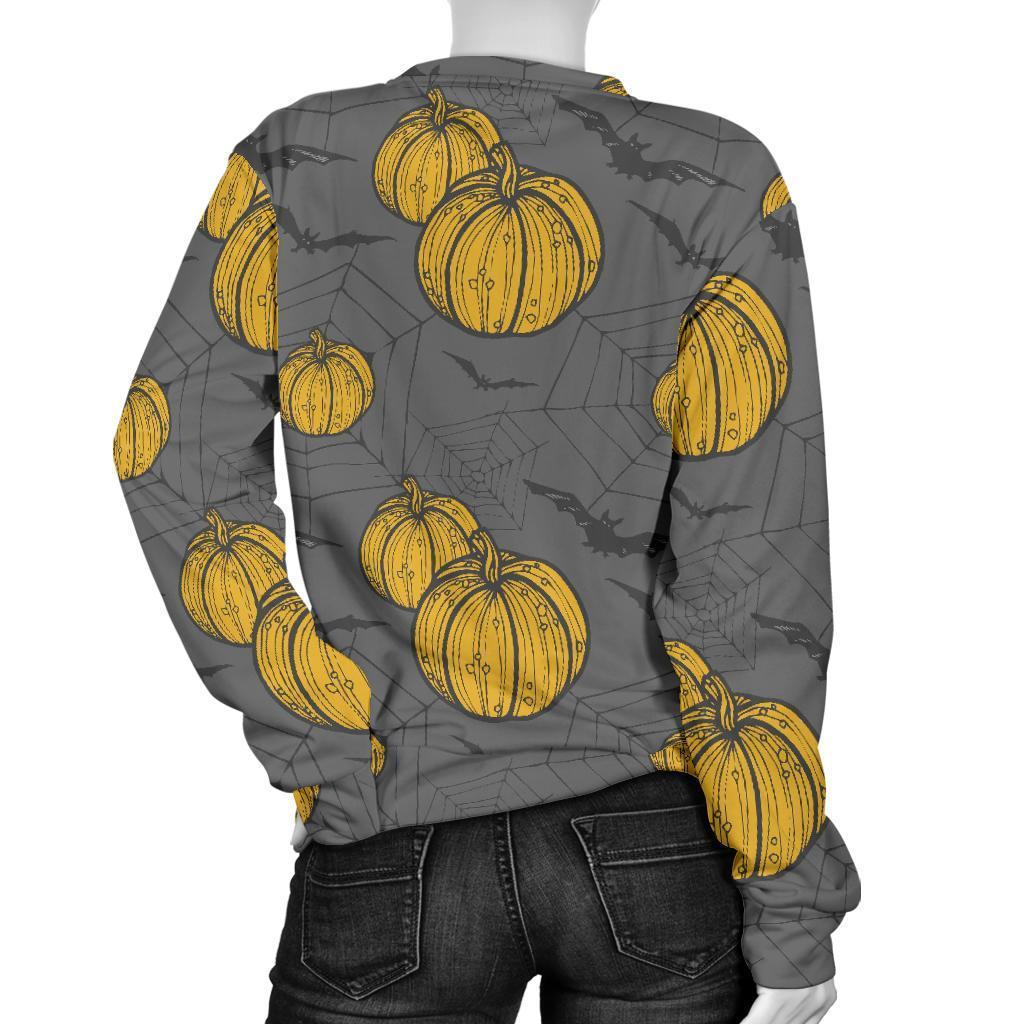 Pumpkin Pattern Print Women's Sweatshirt-grizzshop