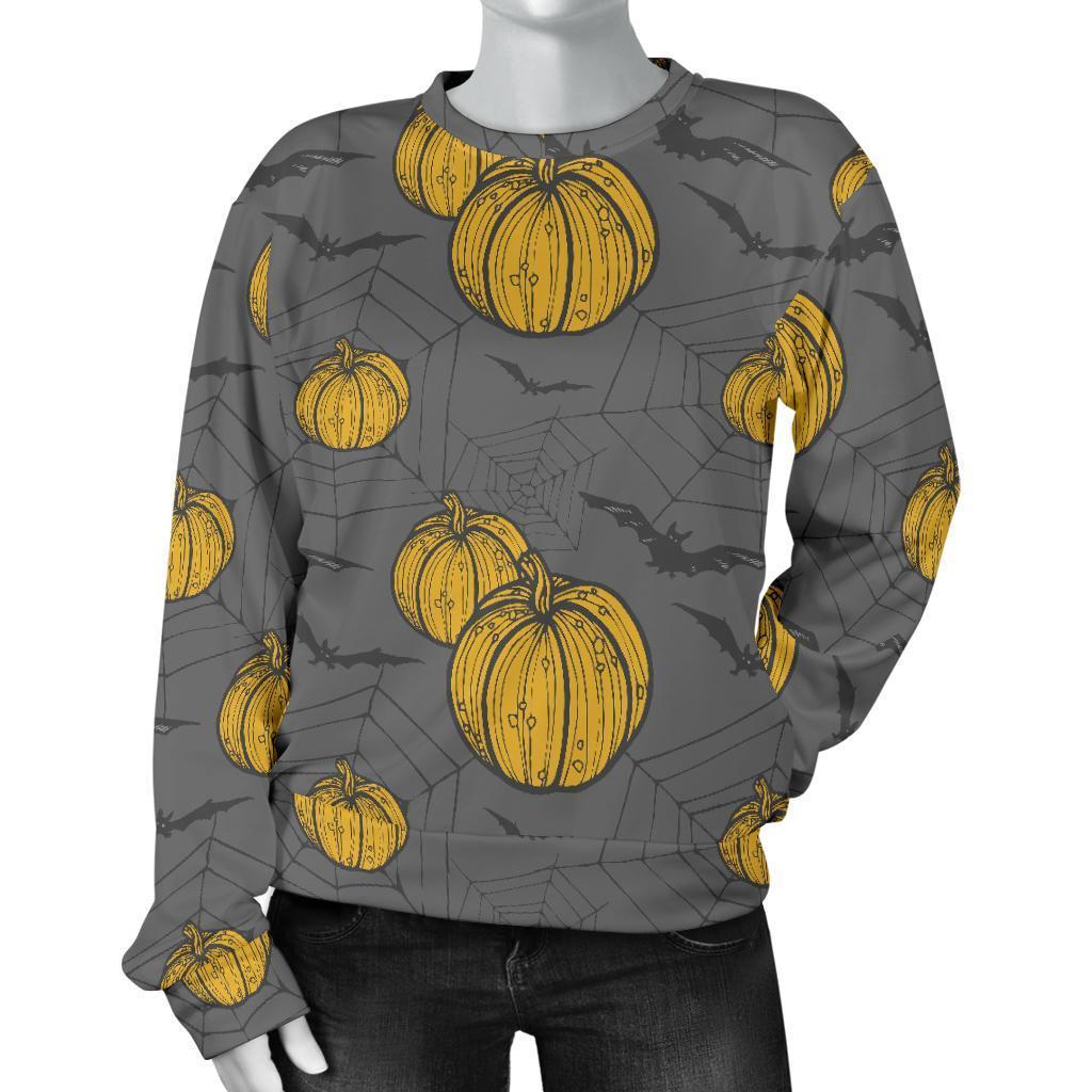 Pumpkin Pattern Print Women's Sweatshirt-grizzshop