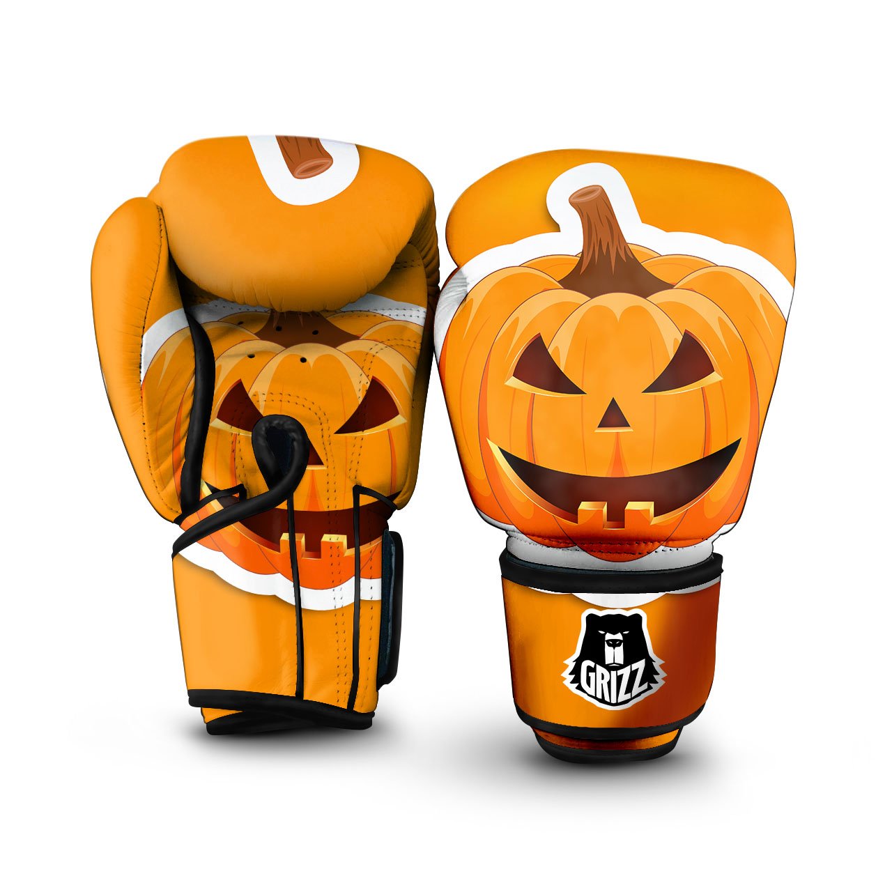 Pumpkin Print Boxing Gloves-grizzshop