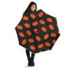 Pumpkin Print Pattern Automatic Foldable Umbrella-grizzshop