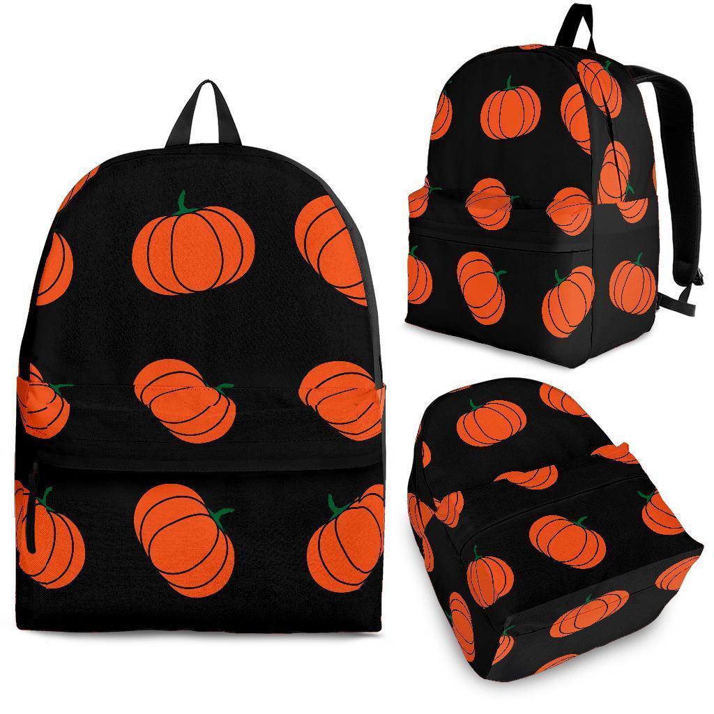 Pumpkin Print Pattern Backpack-grizzshop