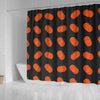 Pumpkin Print Pattern Bathroom Shower Curtain-grizzshop