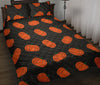 Pumpkin Print Pattern Bed Set Quilt-grizzshop